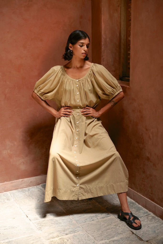 Deva Dress  ~ Beige